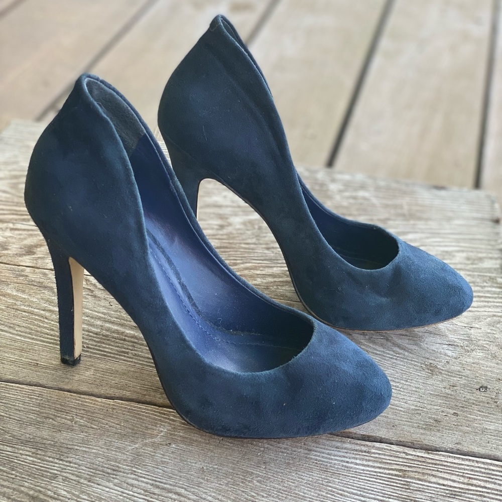 BCBGeneration Blue Suede Pumps